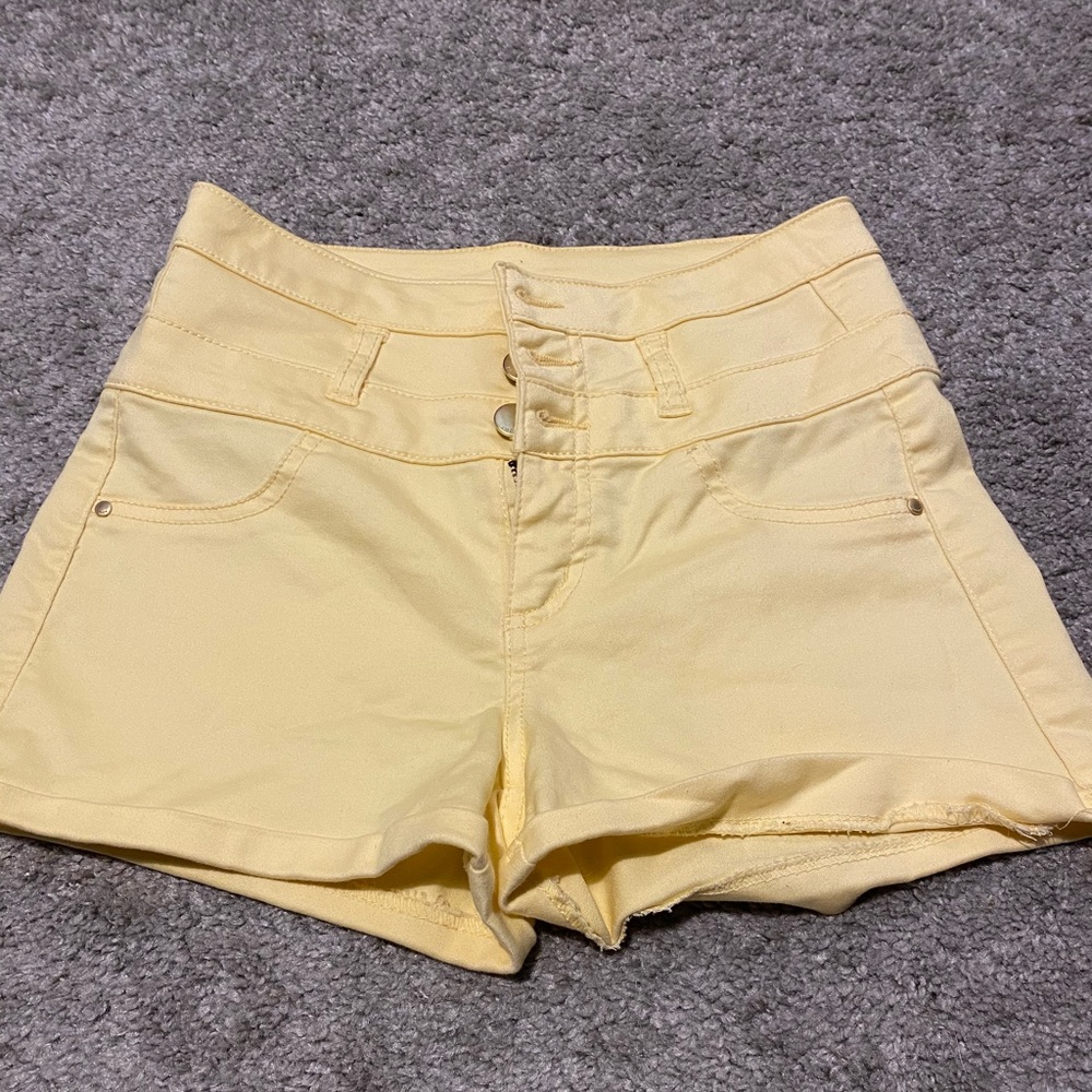 Yellow denim shorts SIZE 2